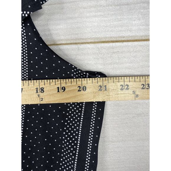 NY Collection Jumpsuit Womens 1XP Petite Black Polka Dot Cap Sleeve Romper NWT - Picture 6 of 10